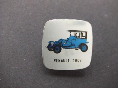 Renault 1907 oldtimer auto blauw